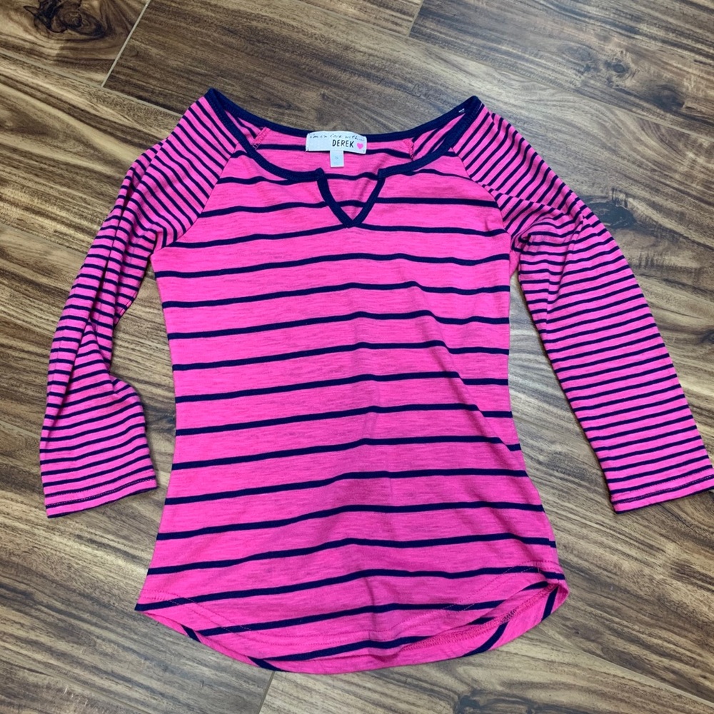I’m in love with Derek striped top, Small
